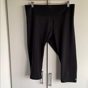 Champion 2XL high waist black spandex/yoga shorts